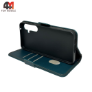 Чехол-книга для Samsung A55 5G шов, зеленого цвета, Case
