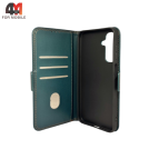 Чехол-книга для Samsung A26 шов, зеленого цвета, Case