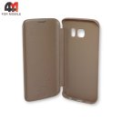 Чехол-книга для Samsung S6 Edge золотого цвета, G-Case