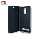 Чехол-книга для Samsung A6 Plus 2018/J8 2018 clear view cover, синего цвета
