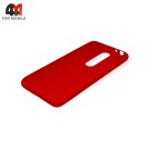 Чехол для Nokia 5.1 Plus /X5 силиконовый, матовый, красного цвета