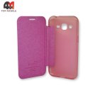 Чехол-книга для Samsung J3 2015/J3 2016/J310/J320, бок, розового цвета