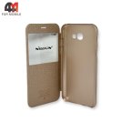 Чехол-книга для Samsung A7 2016/А710 золотого цвета, Nillkin