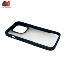 Чехол для Iphone 12 Pro Max пластиковый с усиленной рамкой, матовый, синего цвета, ipaky