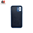Чехол для Iphone 12 Silicone Case Squared, 20 темно-синий