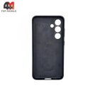 Чехол для Samsung S24 пластиковый, Leather Case, черного цвета