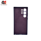 Чехол для Samsung S24 Ultra пластиковый, Leather Case, фиолетового цвета