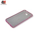 Чехол для Huawei Y7 2017 силиконовый с блестками, фиолетового цвета