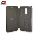 Чехол-книга для Xiaomi Redmi 8 бок ракушка, темно-синего цвета