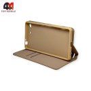 Чехол-книга для Sony Xperia M5 золотого цвета, New Case