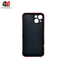 Чехол для Iphone 13 силиконовый с рисунком, 039 розово-желтый, luxo