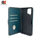Чехол-книга для Samsung A12/M12 шов, зеленого цвета, Case