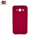 Чехол для Huawei Y3 2017 силиконовый, матовый, малинового цвета
