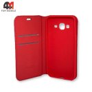 Чехол-книга для Samsung J3 2015/J3 2016/J310/J320 красного цвета, New Case
