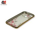 Чехол для Huawei P9 Lite Mini силиконовый, стразы, золотого цвета