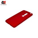 Чехол для Nokia 3.1 Plus силиконовый, прозрачный, красного цвета