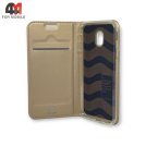 Чехол-книга для Samsung J3 2017/J330 золотого цвета, Skin