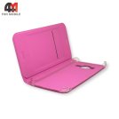 Чехол-книга для Samsung J3 2015/J3 2016/J310/J320, бок пластик, розового цвета