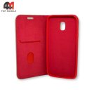 Чехол-книга для Samsung J3 2017/J330 красного цвета