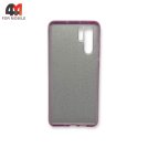 Чехол для Huawei P30 Pro силиконовый с блестками, фиолетового цвета