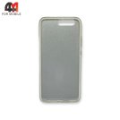 Чехол для Huawei P10 силиконовый с блестками, серебристого цвета