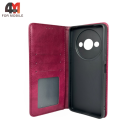 Чехол-книга для Xiaomi Redmi A3 в бок, бордового цвета