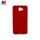 Чехол для Huawei Y5 2017 силиконовый, матовый, красного цвета, Cherry