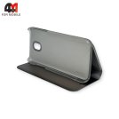 Чехол-книга для Samsung J3 2017/J330 clear view cover, серебристого цвета