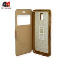 Чехол-книга для Nokia 3 золотого цвета, Experts