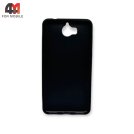 Чехол для Huawei Y5 2017 силиконовый с логотипом, черного цвета