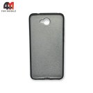 Чехол для Huawei Y7 2017 силиконовый с блестками, черного цвета