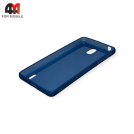 Чехол для Nokia 1 Plus силиконовый, прозрачный, синего цвета