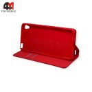 Чехол-книга для Sony Xperia X красного цвета, New Case