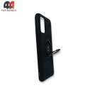 Чехол для Samsung A02s/M02s силиконовый с кольцом, черного цвета, iFace