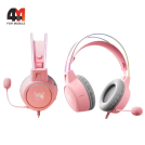 Наушники игровые Onitoon, X15 Pro, розового цвета