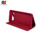 Чехол-книга для Samsung S10 Plus clear view cover, красного цвета