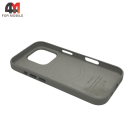 Чехол Iphone 16 Pro Leather Case+MagSafe, Light gray