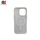 Чехол Iphone 16 Pro пластиковый с MagSafe, белого цвета, Hicool