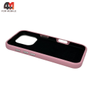 Чехол для Iphone 16 Pro Leather Case, Labubu, розового цвета