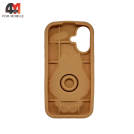 Чехол для Iphone 16 Labubu Popsocket, коричневого цвета