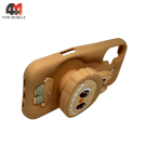 Чехол для Iphone 16 Labubu Popsocket, коричневого цвета