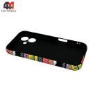 Чехол для Iphone 16 силиконовый, 029 черно-желтый, Luxo