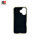 Чехол для Iphone 16 Leather Case, Labubu, бежевого цвета