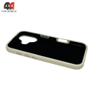 Чехол для Iphone 16 Leather Case, Labubu, бежевого цвета