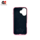 Чехол для Iphone 16 Leather Case, Labubu, розового цвета