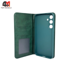 Чехол-книга для Samsung A55 5G в бок, зеленого цвета