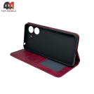 Чехол-книга для Xiaomi Poco C65/Redmi 13C в бок, бордового цвета