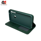 Чехол-книга для Xiaomi Redmi Note 8 в бок, зеленого цвета