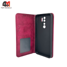 Чехол-книга для Xiaomi Redmi Note 8 Pro в бок, бордового цвета