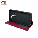 Чехол-книга для Xiaomi Redmi Note 8 Pro в бок, бордового цвета